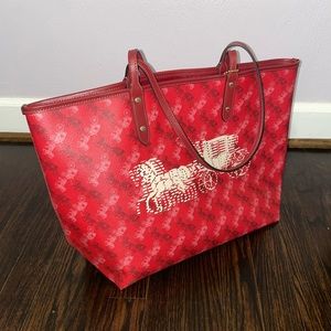 Coach HC Reversible City Tote with Horse and Carriage Print
